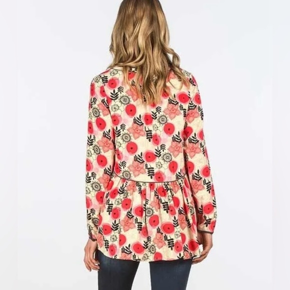 Matilda Jane Red and Cream Floral Blouse - Picture 3 of 13